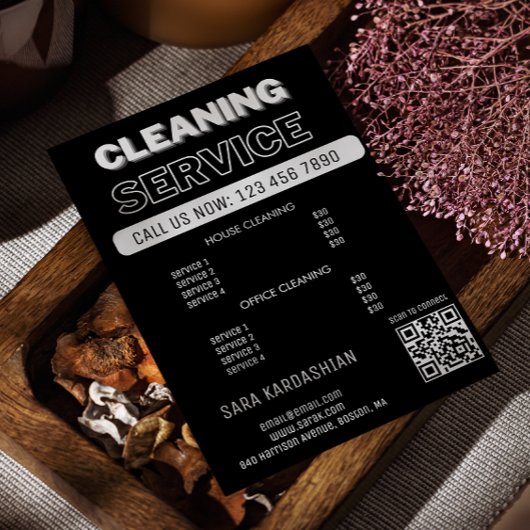 Schoonmaakdiensten Maid Price Scan om te verbinden Flyer