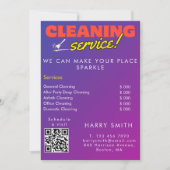 Schoonmaakdiensten Maid Price Scan om verbinding t Kaart (Voorkant)