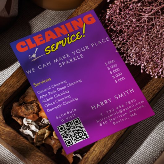 Schoonmaakdiensten Maid Price Scan om verbinding t Kaart