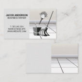 Schoonmaakdiensten | Maid Service | Tegel vloeren Visitekaartje (Voorkant / Achterkant)