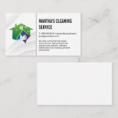 Schoonmaakdiensten | Meisje met schoonmaak | Home Visitekaartje (Voorkant / Achterkant)