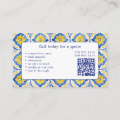 Schoonmaakdiensten Professioneel QR-code Visitekaartje (Achterkant)