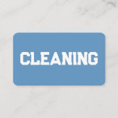 Schoonmaakdiensten QR Blue Visitekaartje (Voorkant)