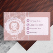 Schoonmaakdiensten QR Code Blush Pink Visitekaartje