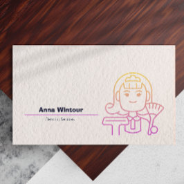 Schoonmaakdiensten QR Code Minimalist Visitekaartje