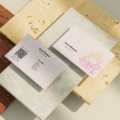 Schoonmaakdiensten QR Code Minimalist Visitekaartje