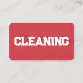 Schoonmaakdiensten QR Red Visitekaartje (Voorkant)