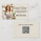 Schoonmaakdiensten Queen Veez Visitekaartje (Voorkant / Achterkant)