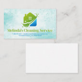 Schoonmaakdiensten | Residentiële MOP-Logo Visitekaartje (Voorkant / Achterkant)