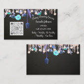 Schoonmaakdiensten Roos Maid Drips QR Floral Visitekaartje (Voorkant / Achterkant)