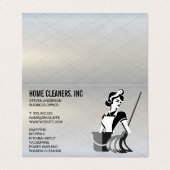 Schoonmaakdiensten | schoonmaakdienst | conciërge visitekaartje (Buitenkant ongevouwen)
