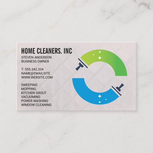 Schoonmaakdiensten | schoonmaakdienst | kneepjes visitekaartje (Voorkant)