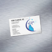 Schoonmaakdiensten | schoonmaakdienst | spuitfles magnetisch visitekaartje (Voorbeeld)