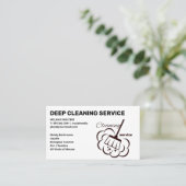 Schoonmaakdiensten | Schoonmaakster | Huisservice Visitekaartje (Staand voorkant)
