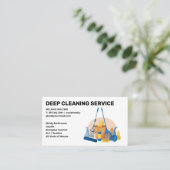 Schoonmaakdiensten | Schoonmaakster spuit | Schoon Visitekaartje (Staand voorkant)