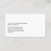 Schoonmaakdiensten | schoonmaakster visitekaartje (Achterkant)