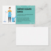 Schoonmaakdiensten | schoonmaakster | Zeepbellen Visitekaartje (Voorkant / Achterkant)