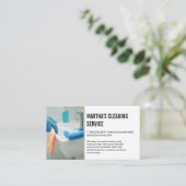 Schoonmaakdiensten | schoonmaakwasbak visitekaartje (Staand voorkant)