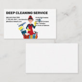 Schoonmaakdiensten | Schoonmaken van de meid met g Visitekaartje (Voorkant / Achterkant)