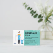 Schoonmaakdiensten | Schoonmaker | Zeepbellen Visitekaartje (Staand voorkant)