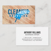 Schoonmaakdiensten | schuiver | Hout Visitekaartje (Voorkant / Achterkant)