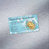 Schoonmaakdiensten | Spons Zeep Illustratie Magnetisch Visitekaartje (Voorbeeld)