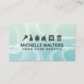 Schoonmaakdiensten | Sprankelende achtergrond Visitekaartje (Voorkant)