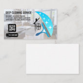 Schoonmaakdiensten | spuitfles | Sqeegee Visitekaartje (Voorkant / Achterkant)