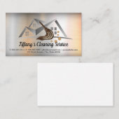 Schoonmaakdiensten | Thuis | Metalen Achtergrond Visitekaartje (Voorkant / Achterkant)