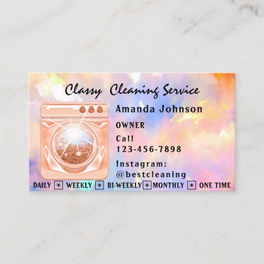 Schoonmaakdiensten voor Classy House Maid Coral La Visitekaartje (Voorkant)