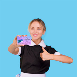 Schoonmaakdiensten voor classy Rainbow Spark Glitt Visitekaartje