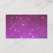Schoonmaakdiensten voor classy Roze Paars Glitter Visitekaartje (Achterkant)