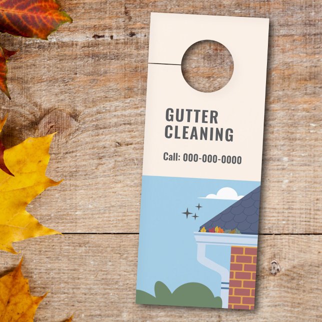 Schoonmaakdiensten voor goot deurhanger (Gutter Cleaning Services Door Hanger)