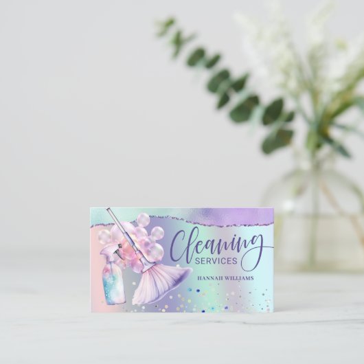 Schoonmaakdiensten voor huishoudtoestellen Hologra Visitekaartje (Staand voorkant)