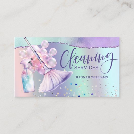 Schoonmaakdiensten voor huishoudtoestellen Hologra Visitekaartje (Voorkant)