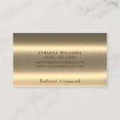 Schoonmaakdiensten voor metalen flessen voor fless visitekaartje (Achterkant)