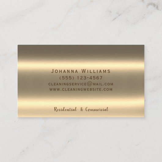 Schoonmaakdiensten voor metalen flessen voor fless visitekaartje (Achterkant)