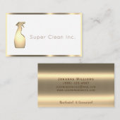 Schoonmaakdiensten voor metalen flessen voor fless visitekaartje (Voorkant / Achterkant)