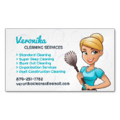 schoonmaakdiensten voor schoonmaaksters magnetisch visitekaartje (Voorkant)