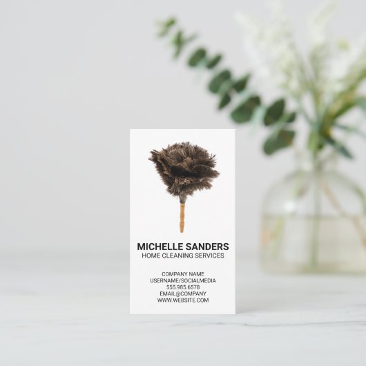 Schoonmaakdiensten voor thuis | Veerstoffer Visitekaartje (Staand voorkant)