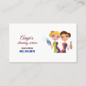 Schoonmaakdiensten voor vrouwen in Angie Visitekaartje (Voorkant)