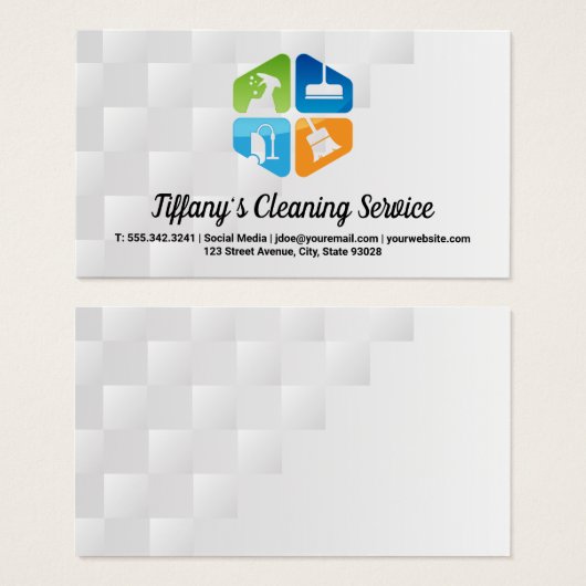 Schoonmaakdiensten voor werksters | Huishoudelijke Visitekaartje (Voorkant /achterkant)