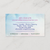 Schoonmaakdiensten - Waterverf Floral Visitekaartje (Achterkant)