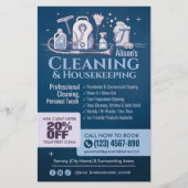 Schoonmaakdiensten - Waterverf illustratie Flyer (Voorkant)