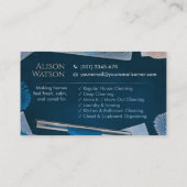 Schoonmaakdiensten - Waterverf stijl ontwerp Busin Visitekaartje (Achterkant)