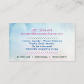 Schoonmaakdiensten - Waterverf stijl ontwerp Busin Visitekaartje (Achterkant)