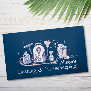 Schoonmaakdiensten - Waterverf stijl ontwerp Busin Visitekaartje