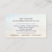 Schoonmaakdiensten - Waterverf stijl ontwerp Visitekaartje (Achterkant)