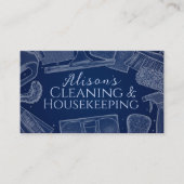 Schoonmaakdiensten - Wits krijttekening Visitekaartje (Voorkant)