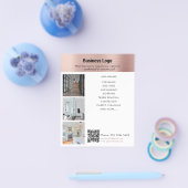 Schoonmaakdiensten Zakelijke promotionele QR-code Flyer (Enkel)